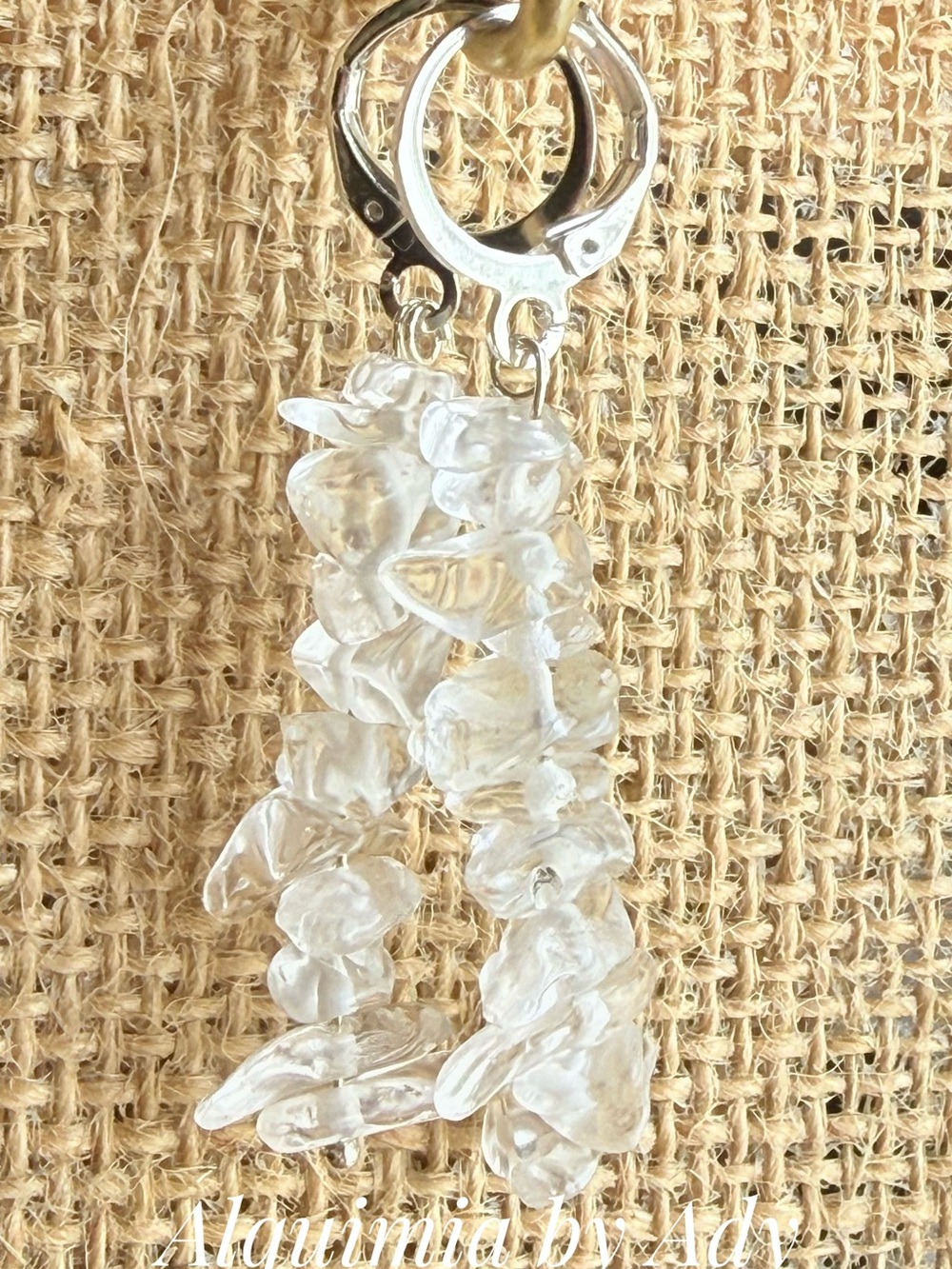 Alquimia Clear Chip Dangle Earrings